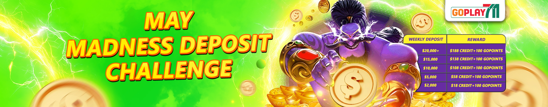 May madness deposit challenge