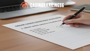 test paper with multiple choices of casino brands
